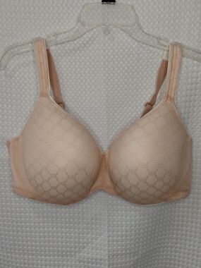 Soma Stunning Support Geo Lace Balconette Beige Smooth Underwire Bra Sz 38DDD